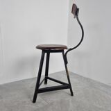 Tabouret industriel vintage, années 1950