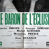 Original cinema poster "The Lock Baron" Gabin, Audiard, Simenon
