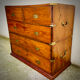 Commode de bateau en teck XIXe en deux parties