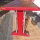 table de bistrot, bois et aluminium