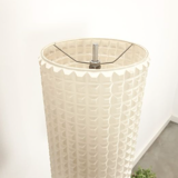 Vintage Floor Lamp in Checkered Milk Glass