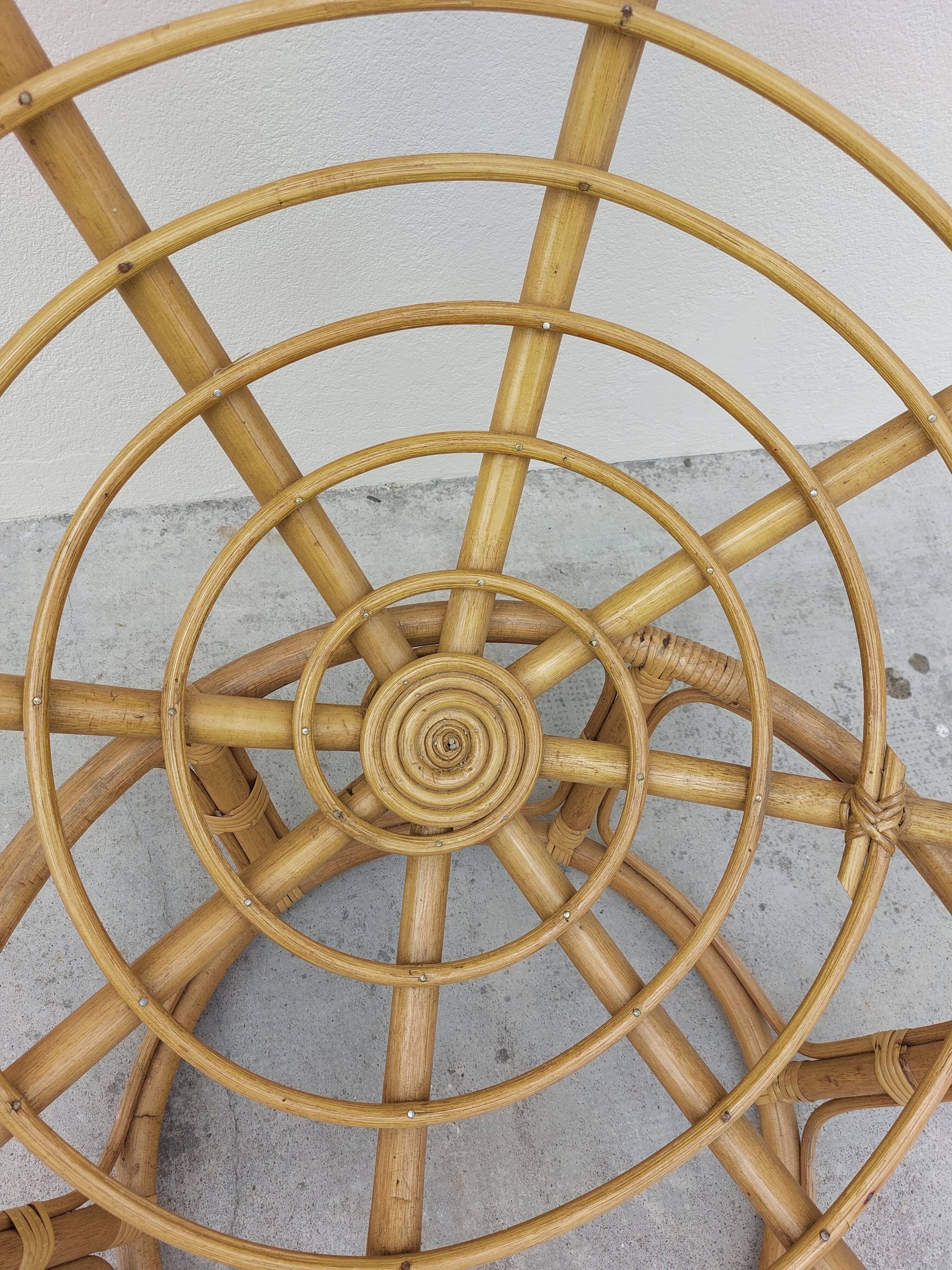 Loveuse vintage rattan armchair 1950