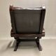 Fauteuil cuir 2 "design scandinave" 1950.