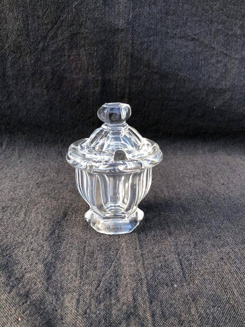 Vintage Baccarat Crystal Mustard/Jam/Honey Jar, Harcourt Missouri Model