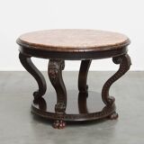 Antique French Side Table from the Early 1900s with a Marble Top