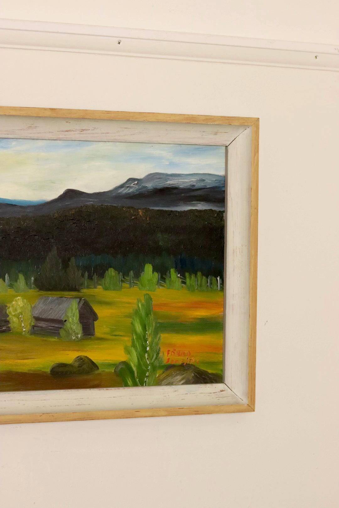 Oil on panel "Fåbo, Sonfjället" by J. Hock