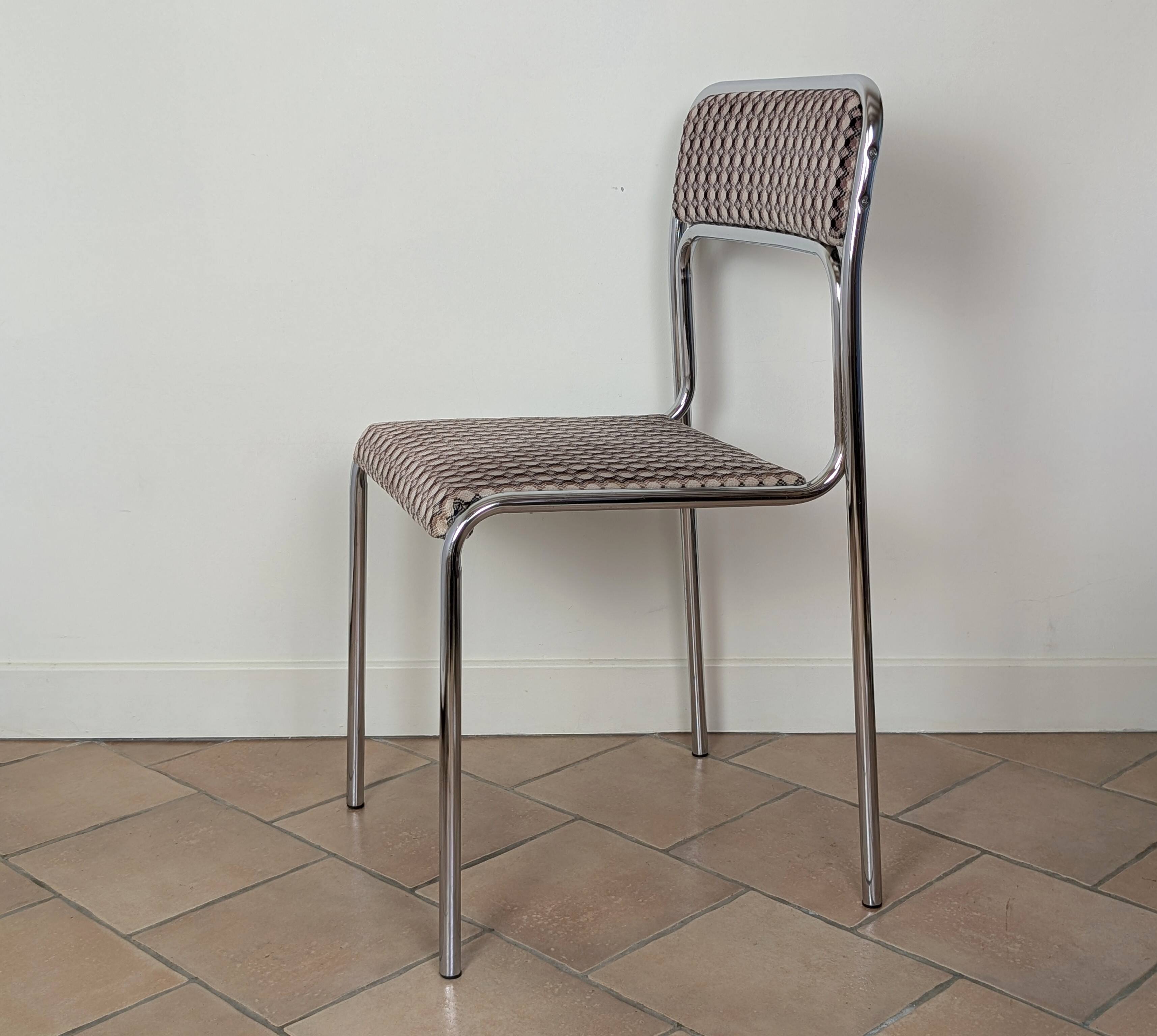 Chaise métal chromé