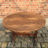 rustic winemaker's table