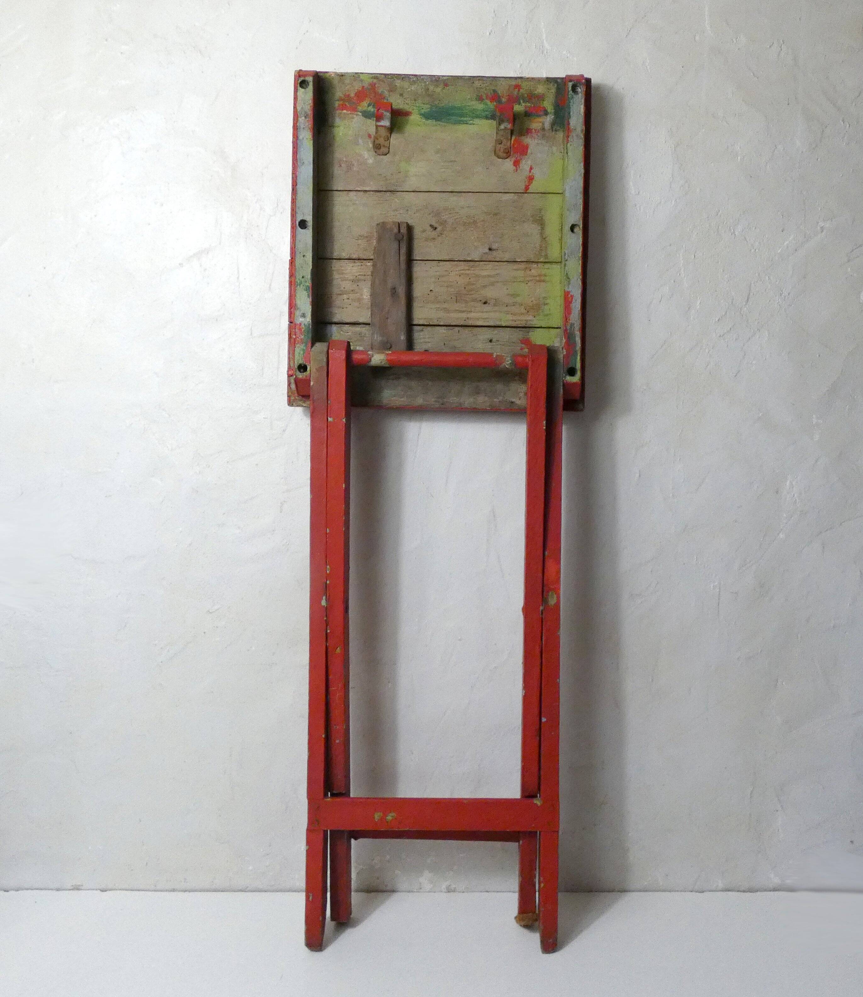 old folding wooden side table