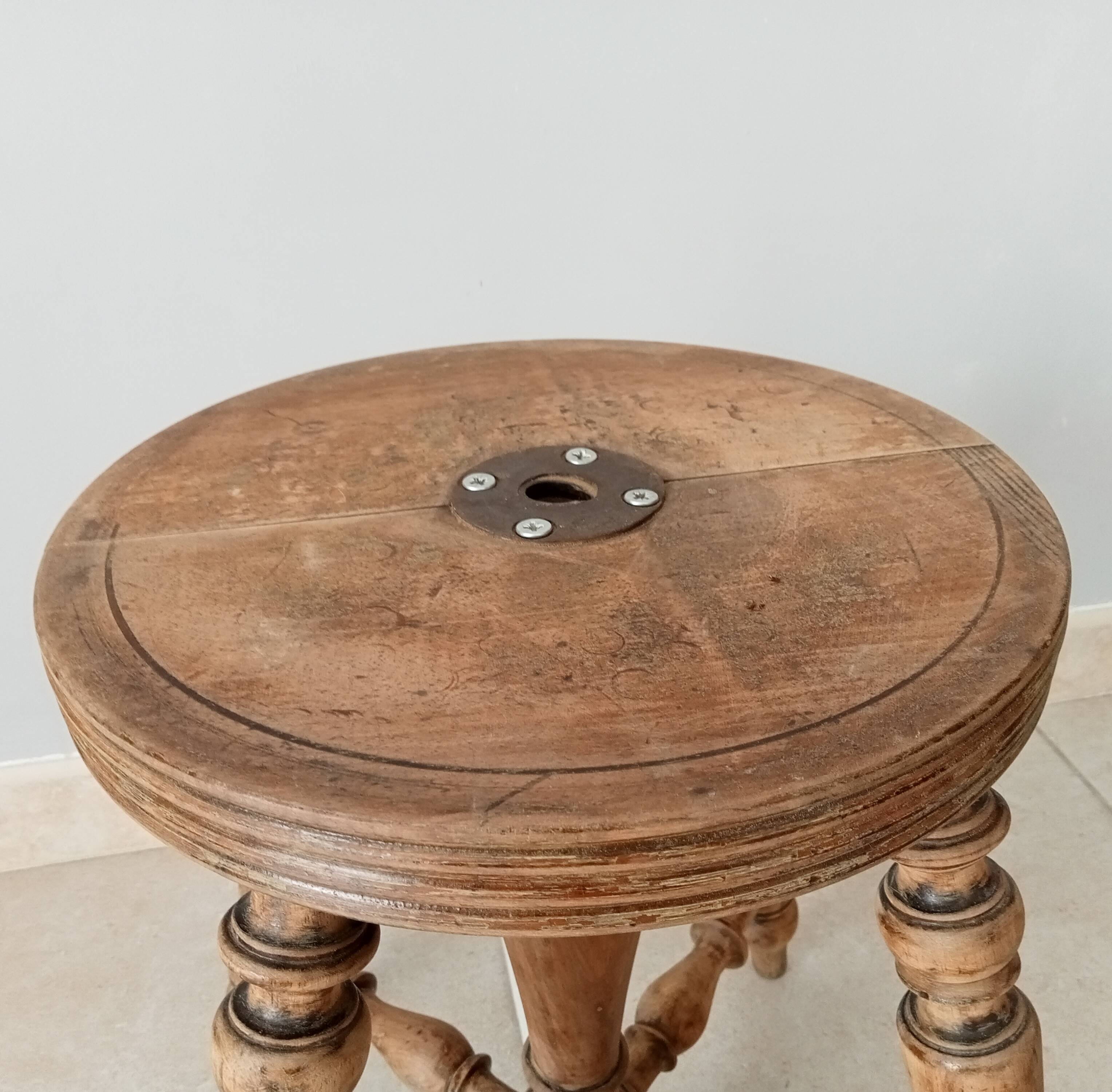 Old piano stool early twentieth century