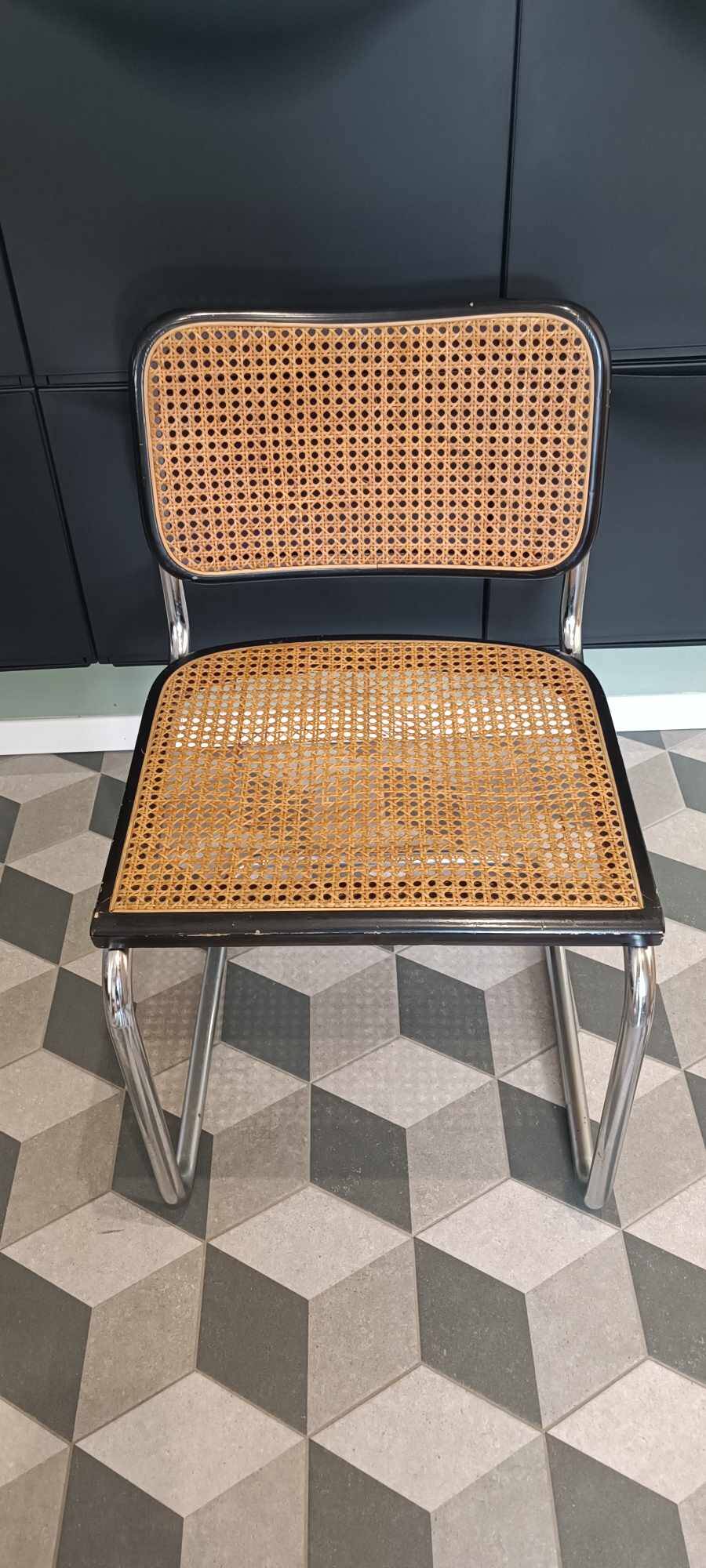 Mid-Century Modern Italian Marcel Breuer B32 Cesca Chair, 70s set of 4