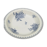 Round flat hollow earthenware Sarreguemines model Flora