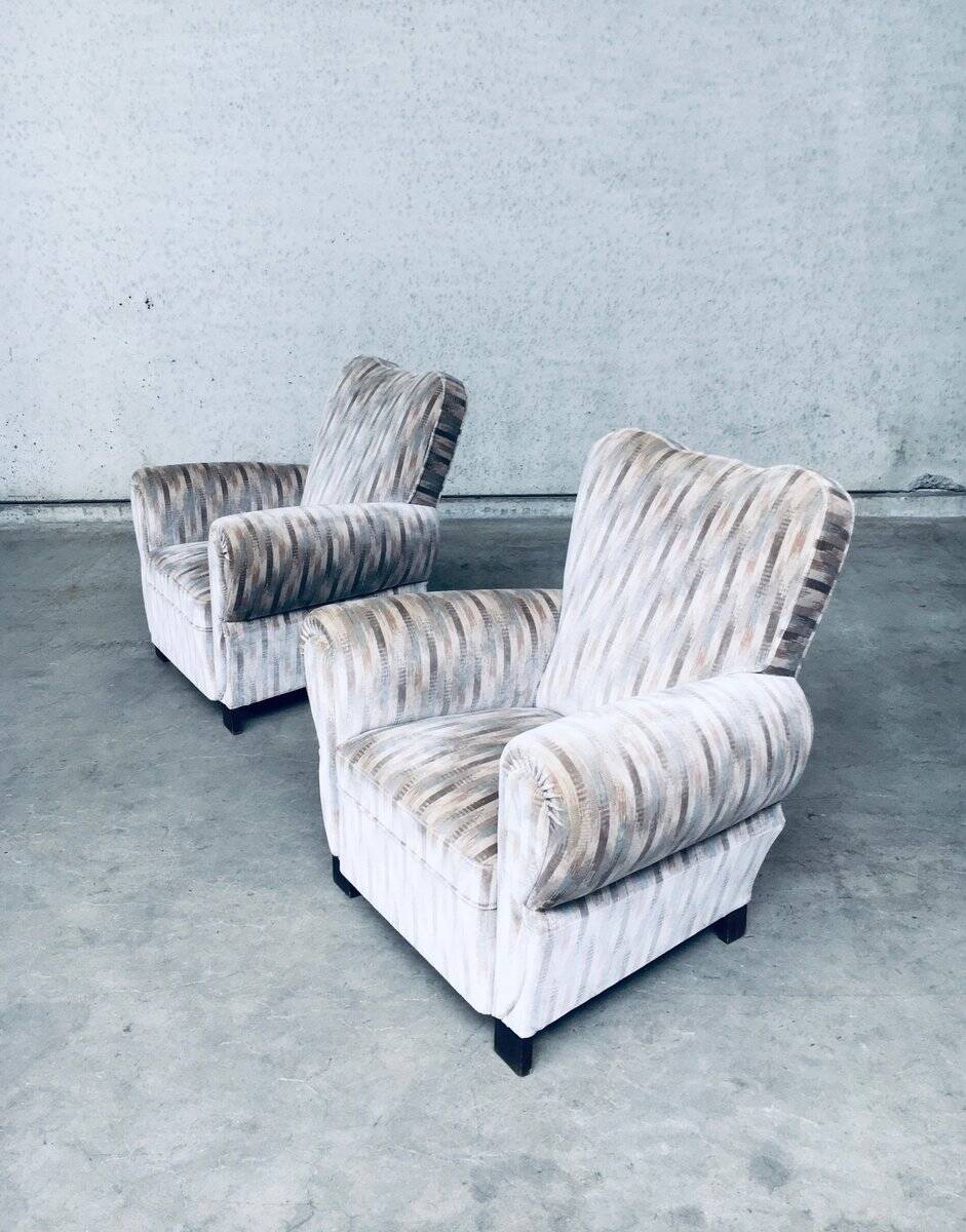 Set of Art Deco armchairs, Belgium, 1940s