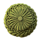Coussin rond plissé tissu ancien