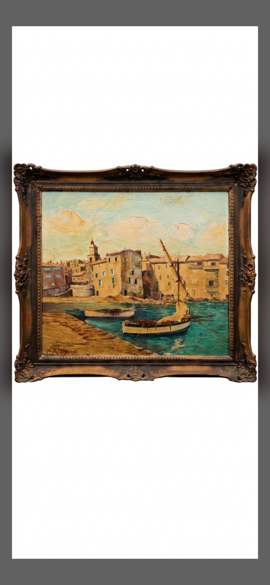 Grand Tableau Signé N.-P. Menconi