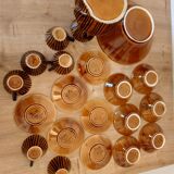 Sarreguemines Domino service, 1960s - 20 pieces