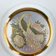 Decorative round porcelain dish "the art of chokin" made in japan