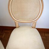 Pair of medallion chairs with ratine canning
