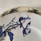 Set of 6 ironstone plates in shades of blue, late 19th to early 20th century.
