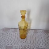 Yellow transparent glass carafe