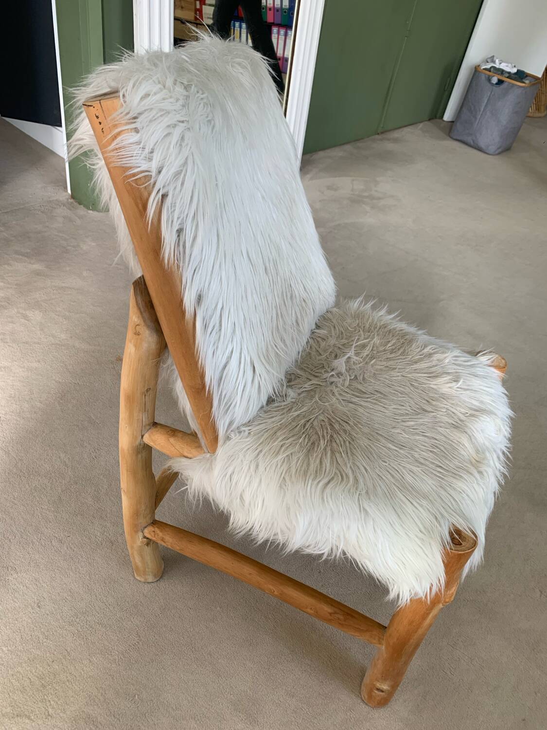 Faux fur chair