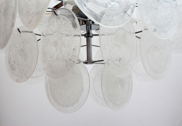 Lustre des années 1970 verre de Murano Gino Vistosi