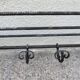 Hammered wrought iron coat rack, sliding pads, Edgard Brandt style, art deco 30s 40s