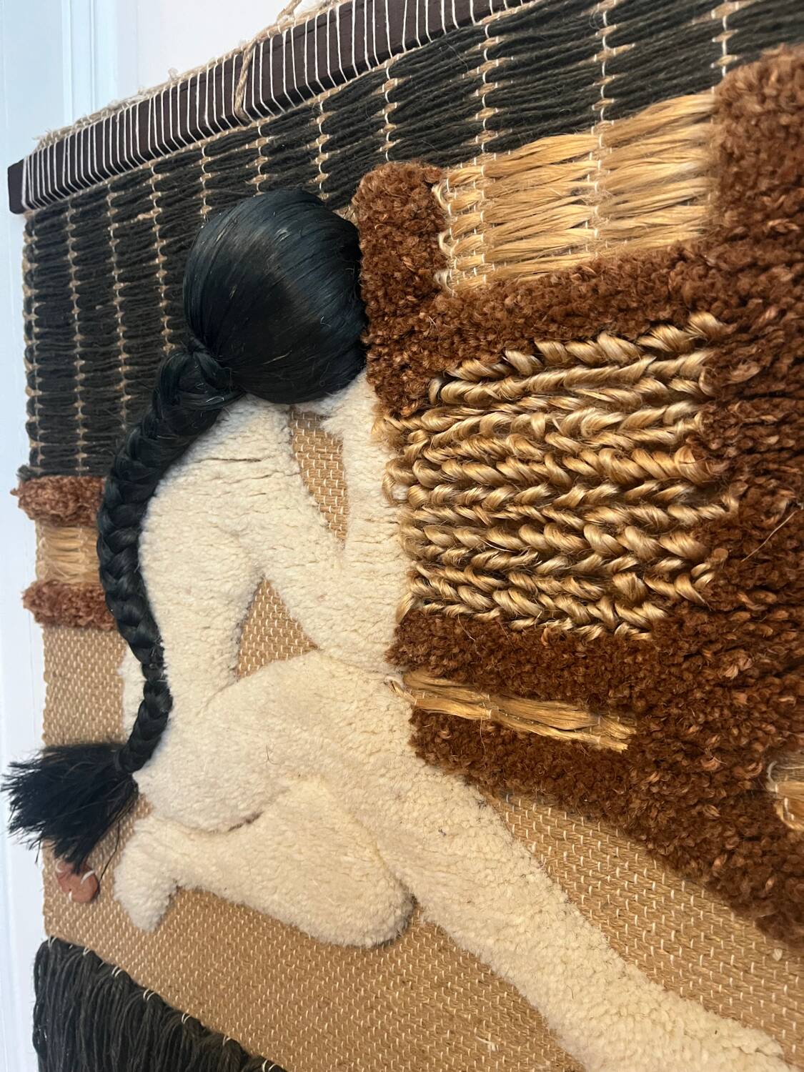 Vintage straw wool wall hanging tapestry