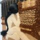 Vintage straw wool wall hanging tapestry
