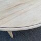 Renovated round extendable dining table with flaps, 6 extensions, 300cm.