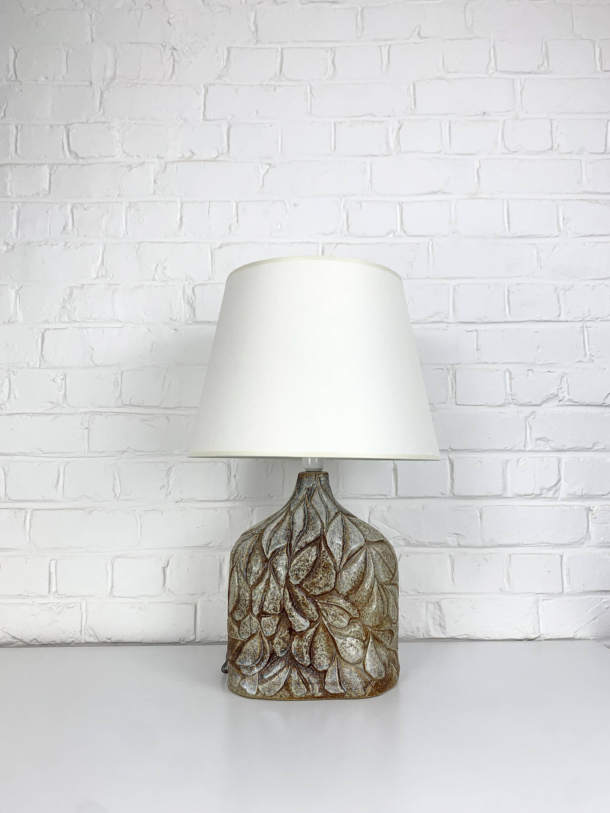 Large Haico Nitzsche ceramic table lamp for Søholm Stentøj, Denmark 1970s