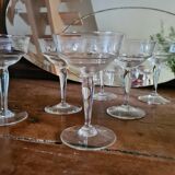 Crystal champagne glasses 30s