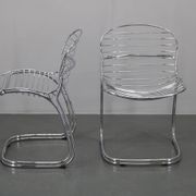 1970s Pair of Gastone Rinaldi Chromed Steel Chairs for Rima, Italy