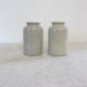 2 old sandstone pots stamped turnay paris