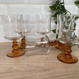 Set of 6 Luminarc white wine glasses, Antique model