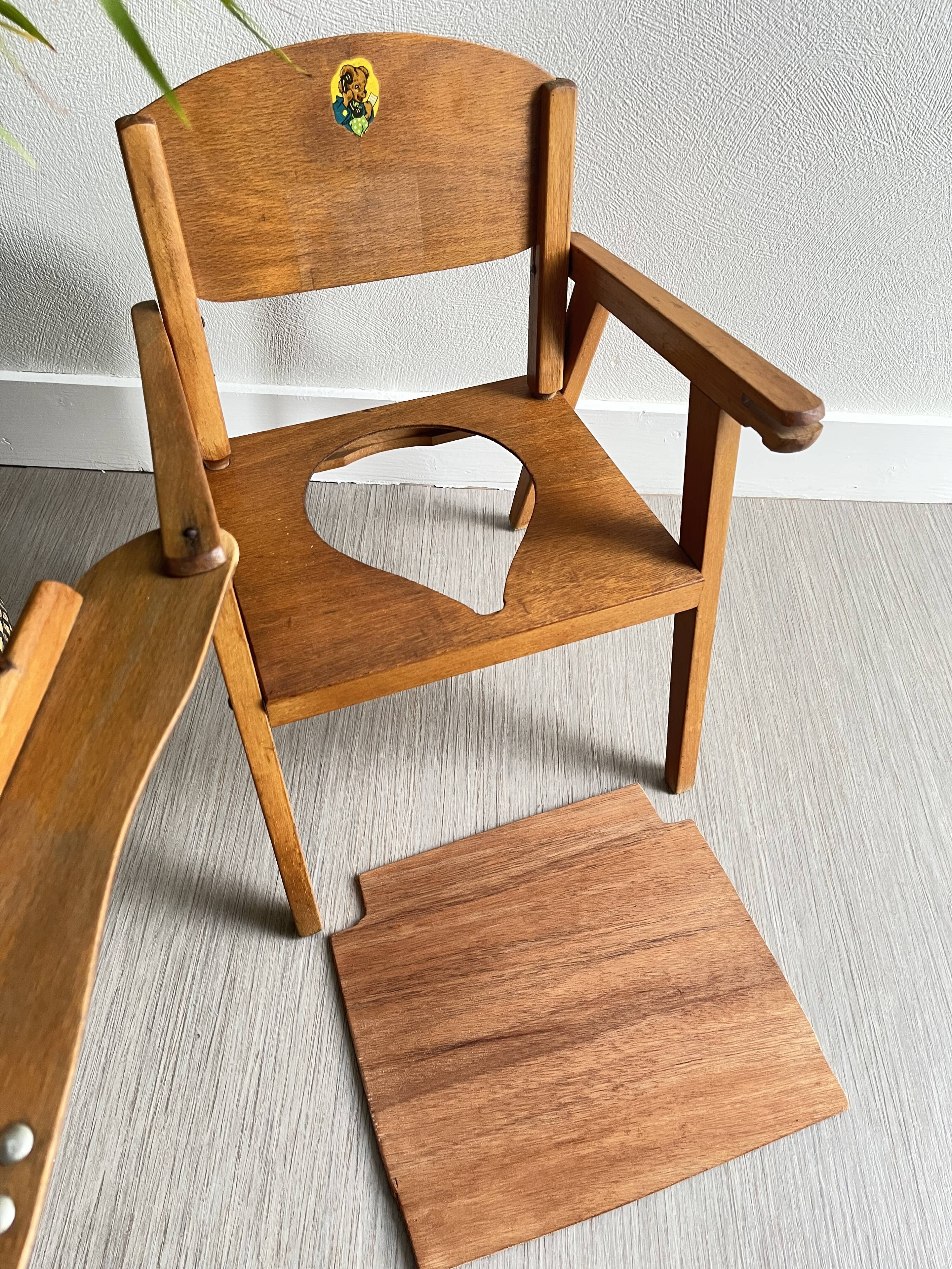 Vintage compass foot chair for children
