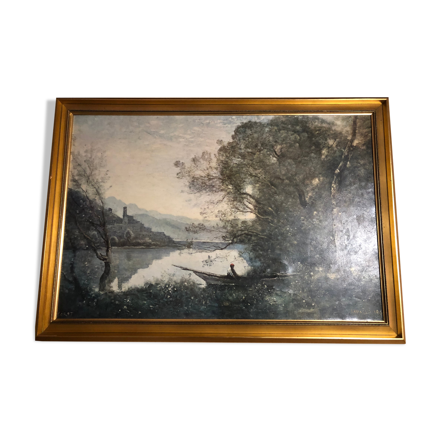 Reproduction painting Corot "the lake of terni"