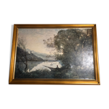 Reproduction painting Corot "the lake of terni"