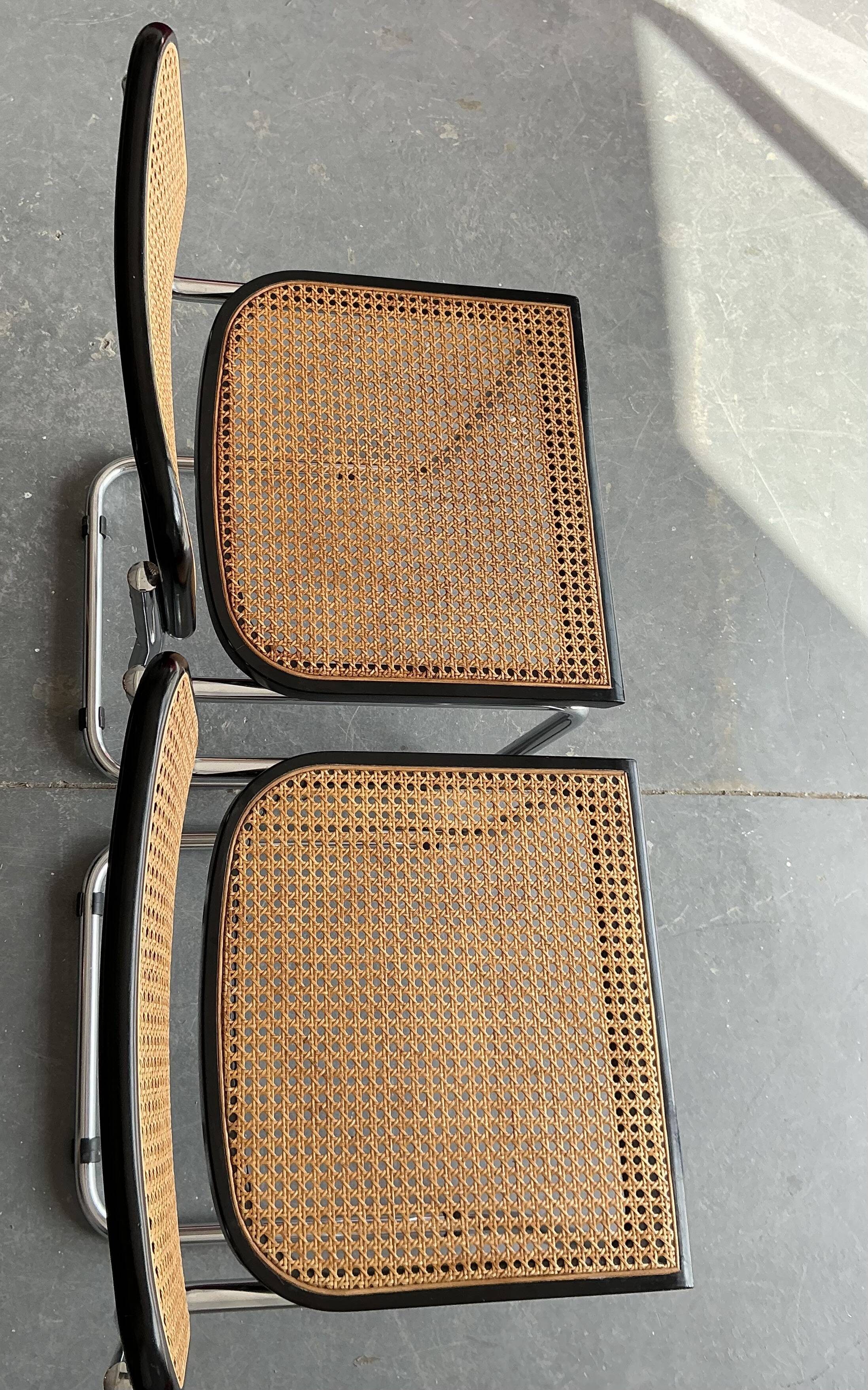Pair of Cesca Marcel Breuer chairs Made in Italy
