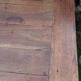 Oak farm table with two large drawers
