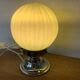 Lampe Vintage 1930 Globe Opaline Thabur Vert Art Deco