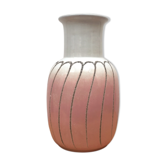 Vase Strehla rose & blanc