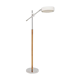 Vintage chrome leather floor lamp mid-century Atelje Lyktan, Sweden