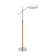 Vintage chrome leather floor lamp mid-century Atelje Lyktan, Sweden