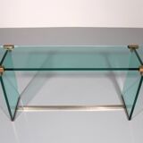 Peter Ghyzcy Side Table Model T30 solid glass 1960