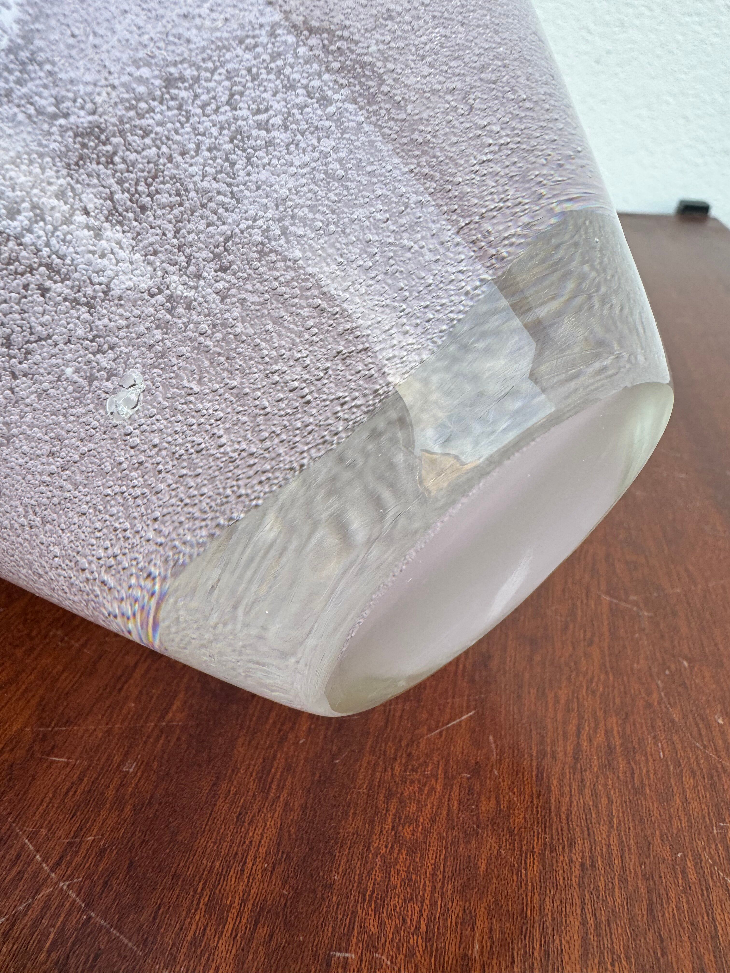 Heart-shaped bubble glass vase from the 1960s.