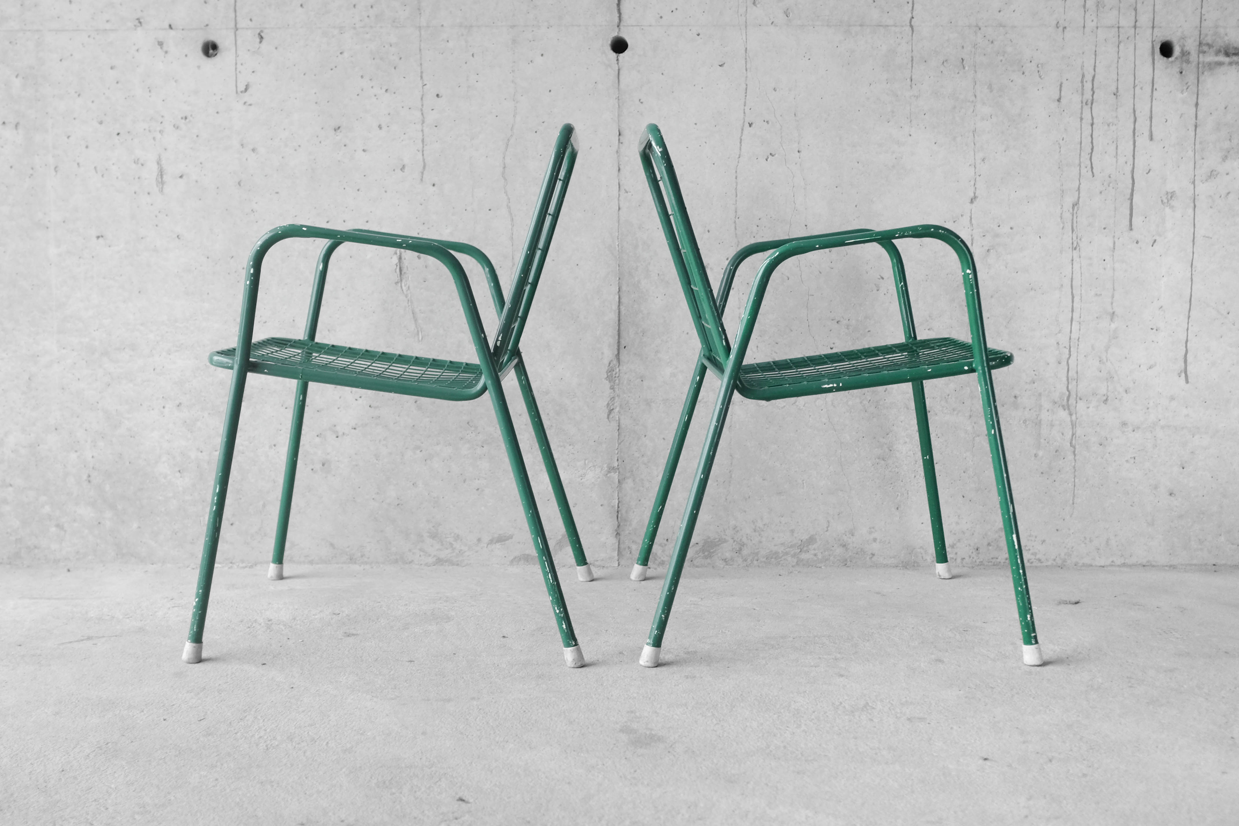Pair of EMU armchairs, model Rio, green