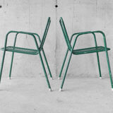 Pair of EMU armchairs, model Rio, green