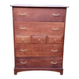 High chest of drawers, Stag brand, 1980s, vintage, United Kingdom