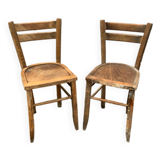 Paire de chaises bistro vintage